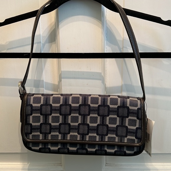 NWT Nine West Small Denim and Brown Purse - Picture 6 of 6